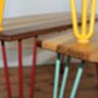 Hairpin Leg Coffee Table Long Ash Oak Walnut Stripe, thumbnail 12 of 12