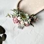 Dusty Pink And Sage Green Floral Hair Comb, thumbnail 7 of 7