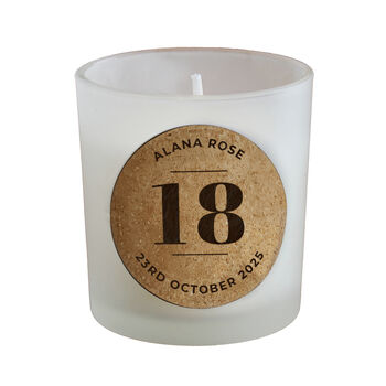 Birthday Gifts Personalised Candle Cork Label, 4 of 4