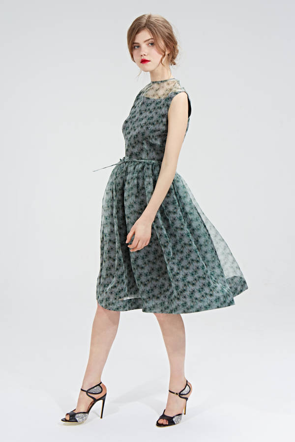 50s silk dress