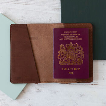 Personalised Leather Passport Cover And Luggage Label, 12 of 12