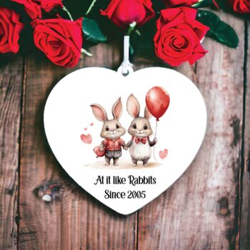 Personalised Rabbit Valentine's Couple Gift, 2 of 2