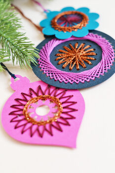Embroidered Paper Decoration Craft Kit, 2 of 8