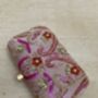 Pink Handcrafted Raw Silk Clutch, thumbnail 3 of 5