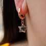 Quartz Star Hoop Earrings, thumbnail 2 of 10