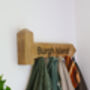 Bespoke And Engraved Oak Coat Rack, thumbnail 5 of 12