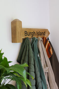 Bespoke And Engraved Oak Coat Rack, 5 of 12