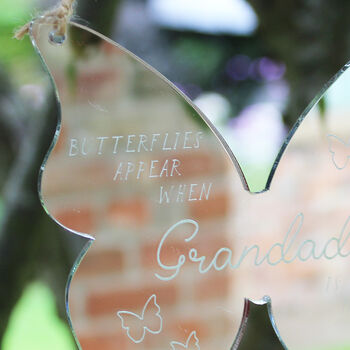 Personalised Butterfly Mirror Remembrance Keepsake, 2 of 5