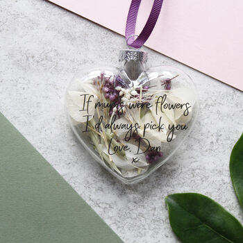 Floral Glass Bauble Keepsake For Mum, 9 of 9