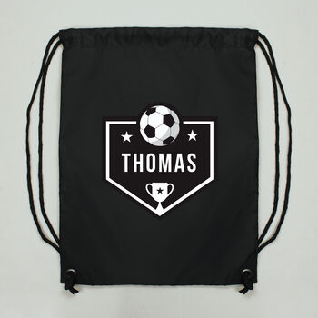 Personalised Football Black Kit Bag, 6 of 9