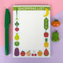 Five A Day Magnetic Shopping List Pad, thumbnail 1 of 8