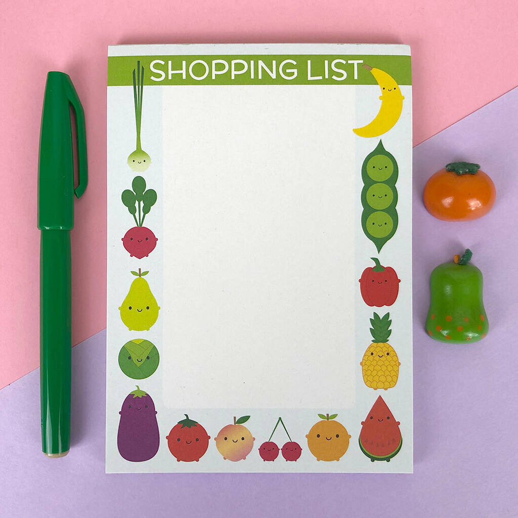 Five A Day Magnetic Shopping List Pad, 1 of 8