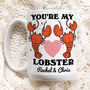 'You're My Lobster' Personalised Names Love Mug, thumbnail 1 of 5
