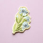 Wildflower Flax Flower Iron On Embroidered Patch, thumbnail 2 of 4