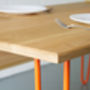 Dining Set With Industrial Hairpin Legs In Oak, thumbnail 5 of 11