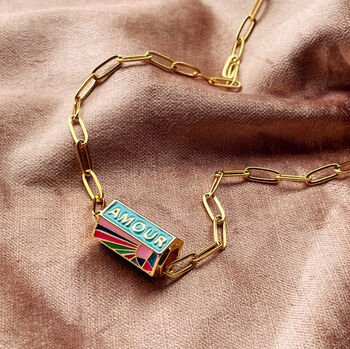 Enamel Amour Necklace, 8 of 10