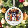 Personalised Boxer Dog In Christmas Lights, thumbnail 10 of 10