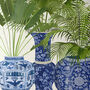 Chinoiserie Vase Trio No4 Oriental Cushion, thumbnail 3 of 4