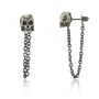 Wdts Skull With Chain Earrings, thumbnail 2 of 3