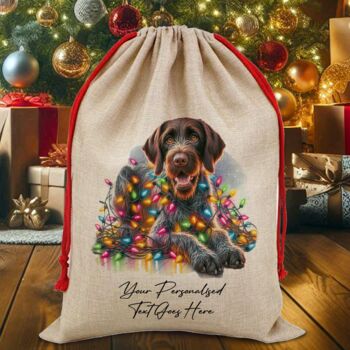 Personalised German Pointer In Christmas Lights, 7 of 10
