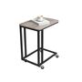 End Table Side Coffee Table Steel Frame And Castors, thumbnail 6 of 6
