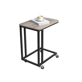 End Table Side Coffee Table Steel Frame And Castors, 6 of 6