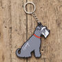 Grey Schnauzer Key Ring Personalisation Available, thumbnail 1 of 5