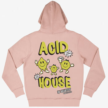Acid House Unisex 90s Style Graphic Hoodie In Peach, 2 of 2
