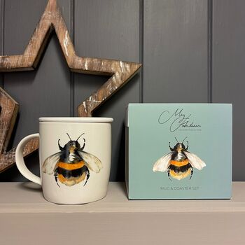 Meg Hawkins Bee Mug And Coaster Set, 2 of 2