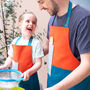 Personalised Colour Block Daddy And Me Apron Set, thumbnail 1 of 12
