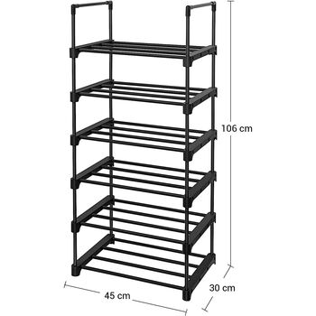 Shoe Rack Shelves Stackable Shoe Storage Organiser, 10 of 10