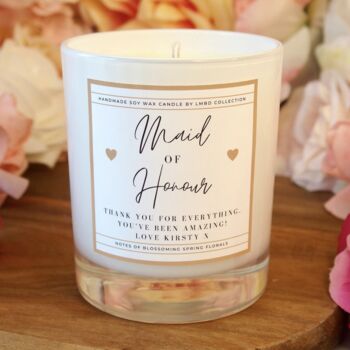 Maid Of Honour Personalised Candle Gift Set, 7 of 8
