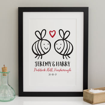 Personalised Wedding Print Bees, 3 of 5