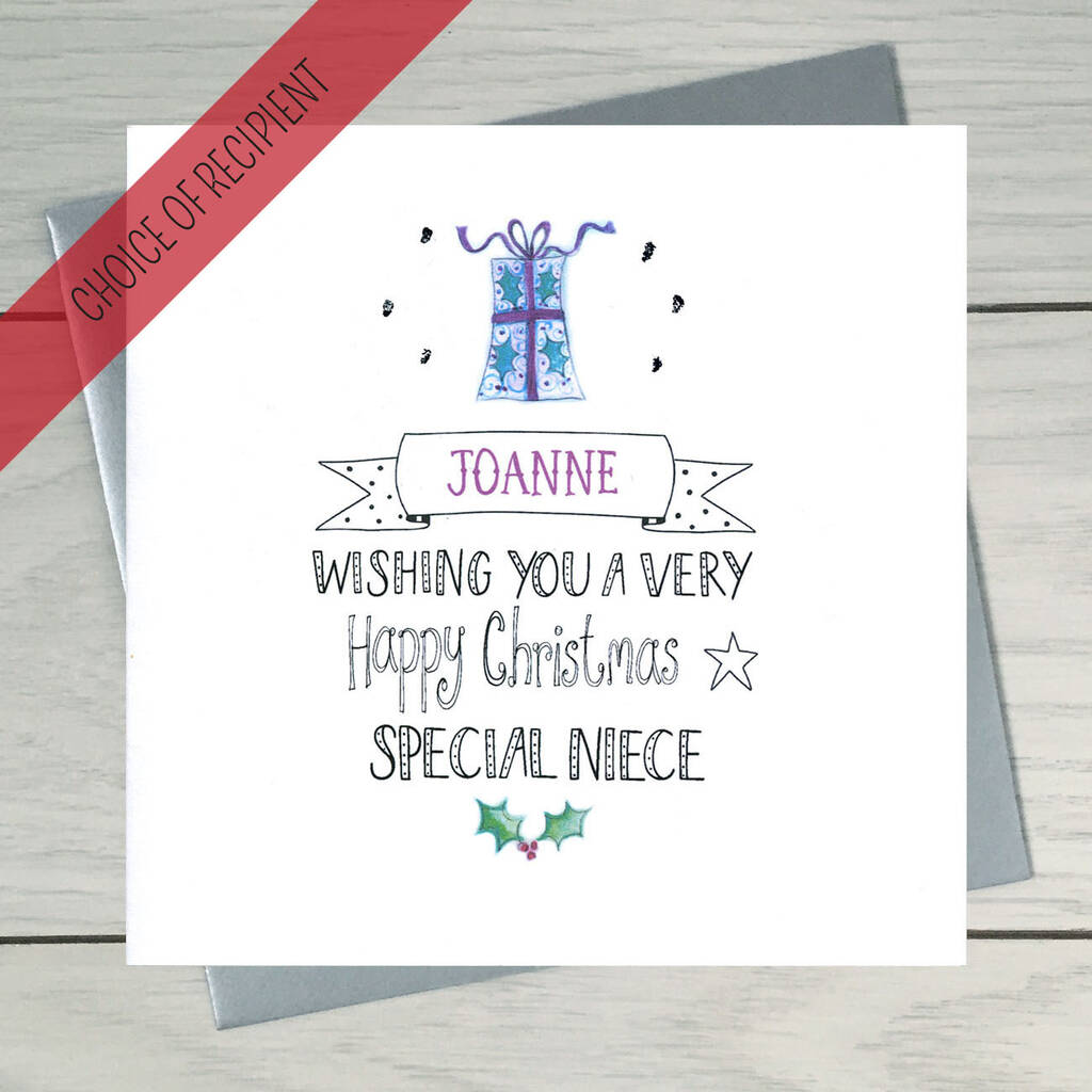 Present Personalised Christmas Card, 1 of 3