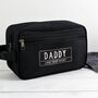 Personalised Any Message Black Wash Bag For Him, thumbnail 4 of 4