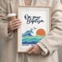 Personalised Adult Baptism Print All Things New, thumbnail 8 of 10