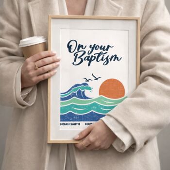 Personalised Adult Baptism Print All Things New, 8 of 10