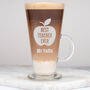 Personalised Best Teacher Ever Coffee Latte Glass, thumbnail 2 of 3