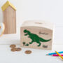 Personalised Dinosaur Money Pot Piggy Bank, thumbnail 1 of 7