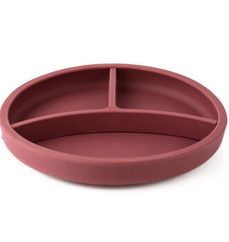 Silicone Plate With Removable Divider Burgundy, 2 of 5