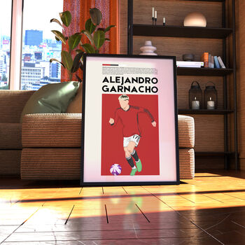 Alejandro Garnacho Man Utd Football Poster, 5 of 6