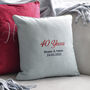 Personalised Ruby Anniversary Embroidered Cushion, thumbnail 2 of 8