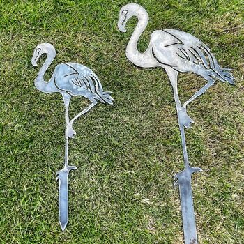 Flamingo Garden Stake Ornament Metal Art, 4 of 6