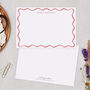 Personalised Pink Wavy Note Cards Set A6 Notecard Set, thumbnail 2 of 5