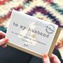 Personalised Anniversary 'To My Husband' Wedding Card, thumbnail 1 of 6