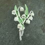 Lily Of The Valley White Flower Brooch, thumbnail 2 of 6