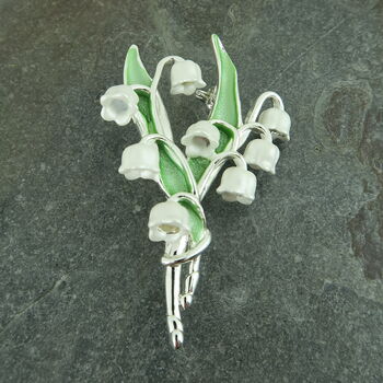Lily Of The Valley White Flower Brooch, 2 of 6