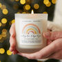 Sending Love At Christmas Gift Frosted Glass Candle, thumbnail 1 of 10