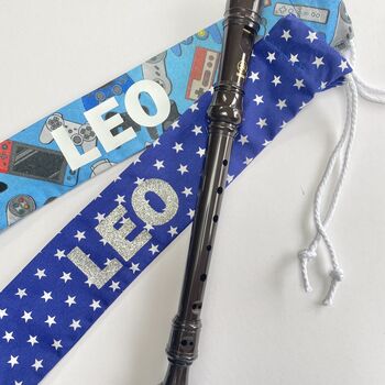 Personalised, Drawstring Fabric Recorder Case, 9 of 10
