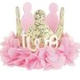 First Birthday Gold And Pink Party Crown, thumbnail 3 of 7